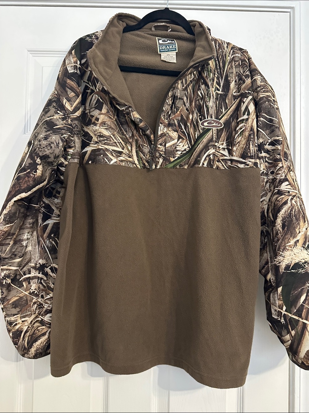 Drake camo quarter-zip pullover